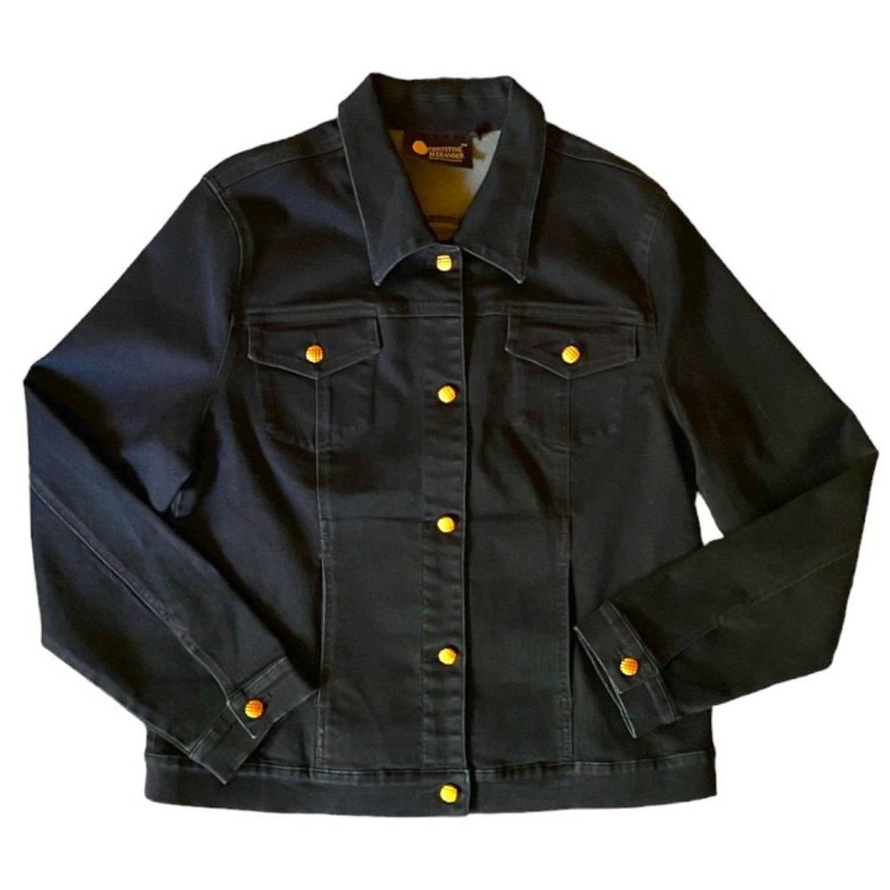 ELEGANT CHRISTINE ALEXANDER JACKET - NAVY BLUE - LIKE NEW!